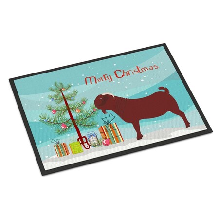 Carolines Treasures Kalahari Red Goat Christmas Indoor or Outdoor Mat - 18 x 27 in. BB9258MAT